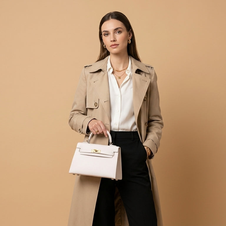 Sac à Main Trapèze en Cuir | Modèle Éclipse