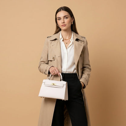 Sac à Main Trapèze en Cuir | Modèle Éclipse