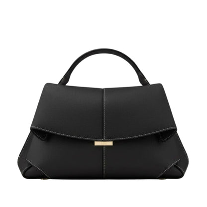Sac à Main Séréna VALMONT noir en cuir de veau, vue principale
