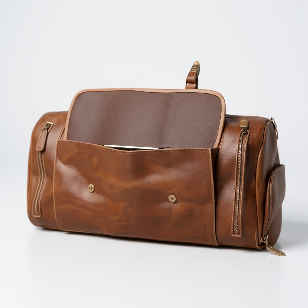 Sac Weekender VALMONT – Cuir Crazy Horse Marron