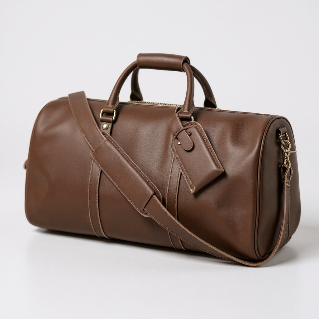 Sac Weekender Valmont – Cuir Pleine Fleur Marron