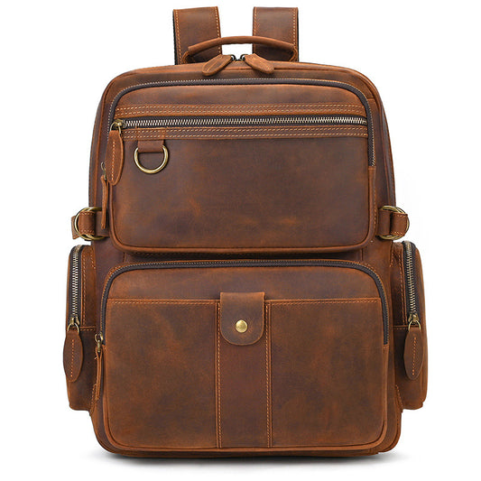 Sac à dos Homme en Cuir Vintage - Modèle Grand Voyageur