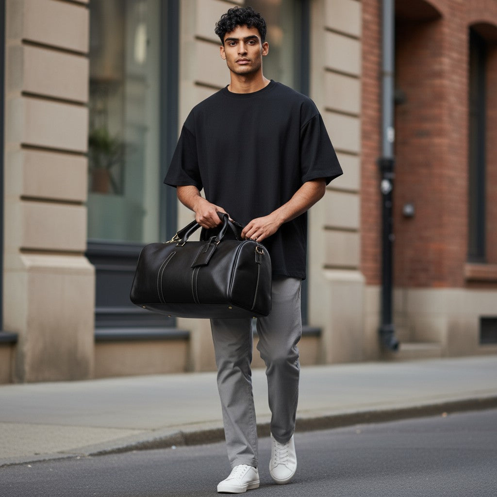 Sac Weekender VALMONT – Cuir Pleine Fleur